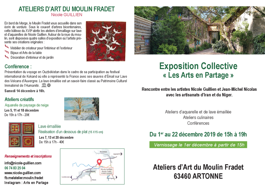 Exposition Collective « Les Arts en partage » du 1er au 22 décembre