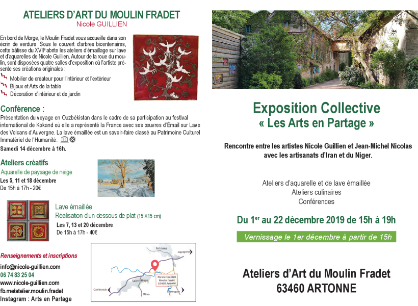 Exposition Collective « Les Arts en partage » du 1er au 22 décembre